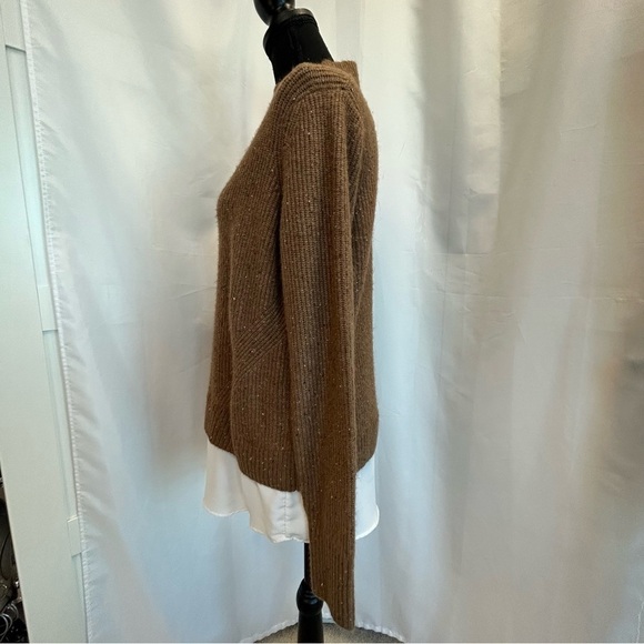 Rw&co women's brown high neck shirt sweater Sz L NWOT - Picture 4 of 12